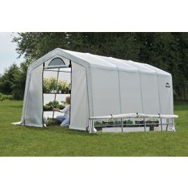 ShelterLogic 10W x 20L x 8H Peak Style GrowIT Greenhouse-in-a-Box 5.5oz Translucent Greenhouse