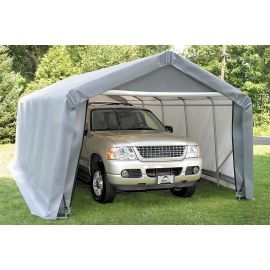 ShelterLogic 12W x 20L x 8H Peak 14.5oz Grey Portable Garage
