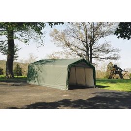 ShelterLogic 12W x 36L x 8H Peak 14.5oz Green Portable Garage