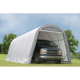 ShelterLogic 13W x 24L x 10H Round 14.5oz Grey Portable Garage