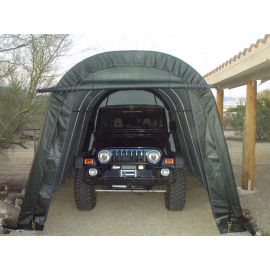 ShelterLogic 10W x 24L x 8H Round 21.5oz Green Portable Garage