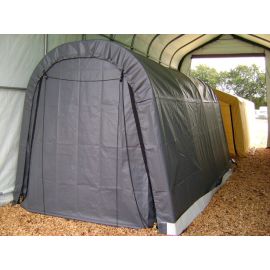 ShelterLogic 11W x 28L x 10H Round 9oz Grey Portable Garage