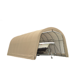 ShelterLogic 14W x 32L x 12H Round 14.5oz Tan Portable Garage Menards 62669