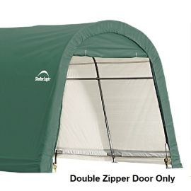 ShelterLogic 8W x 8H Round Replacement Double Zipper Door Only 9oz Green 2ED014