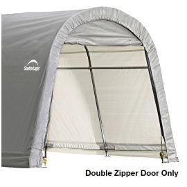 ShelterLogic 8W x 8H Round Replacement Double Zipper Door Only 14.5oz Grey-3Yr Mfr Prorated Warranty   2MD013
