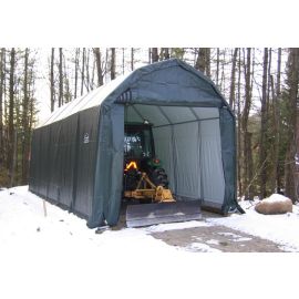 ShelterLogic 12W x 24L x 9H Barn 14.5oz Green Portable Garage