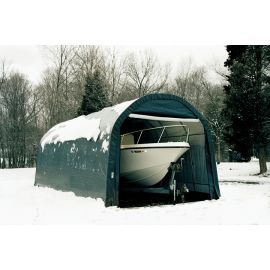 ShelterLogic 13W x 28L x 10H Round 21.5oz White Portable Garage