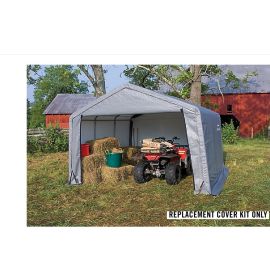 ShelterLogic Replacement Cover 802600 800317 800318 70443 70743 Kit 90505 12x12x8 Peak 7.5oz Grey