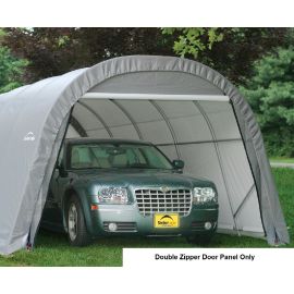 ShelterLogic Replacement Double Zipper Door 802953 12x8 Round Grey for 62780