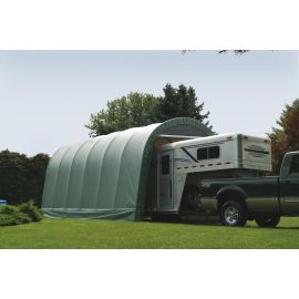 ShelterLogic 15W x 60L x 12H Round 14.5oz Grey Portable Garage