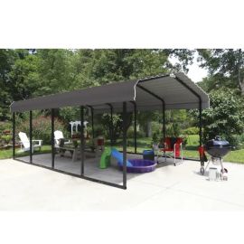 Arrow Metal Carport 12x20x7 Charcoal