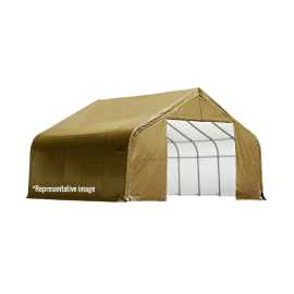 ShelterLogic 13W x 24L x 10H Peak 14.5oz Tan Portable Garage