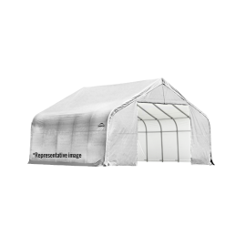 ShelterLogic 13W x 20L x 10H Peak 14.5oz White Portable Garage