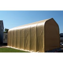 ShelterLogic 16W x 40L x 16H Peak 9oz Tan Portable Garage