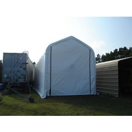 ShelterLogic 16W x 52L x 16H Peak 9oz Translucent Portable Garage