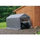 ShelterLogic 6W x 10L x 6'6"H Peak 7.5oz Grey Portable Garage